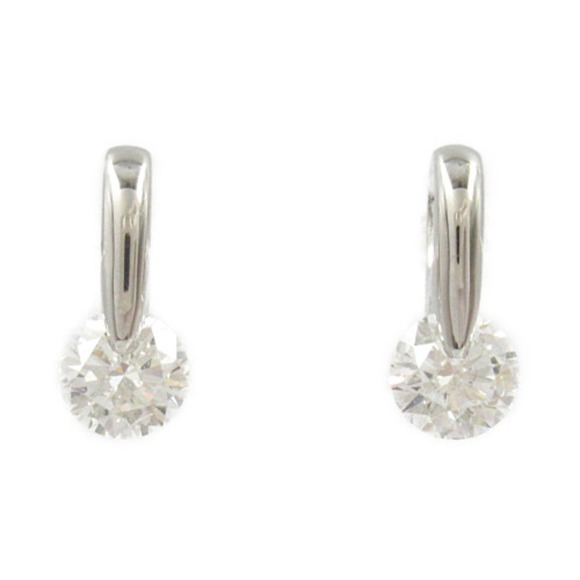 LuxUness Jewelry - LuxUness Platinum Diamond Earrings Jewelry Natural Material Earrings